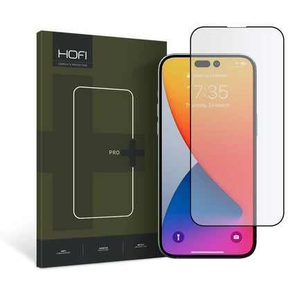 HOFI PRO+ skjermbeskyttelsesfilm for Apple iPhone 14 Pro, Herdet glass, Full lim, Svart