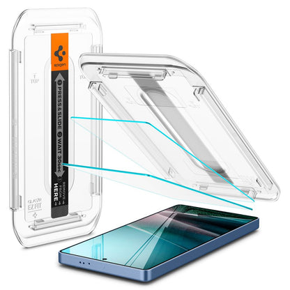 Skjermbeskytter Spigen GlastR EZ FIT HD for Samsung Galaxy S25 Ultra S938, Herdet glass, Full lim, Sett med 2 stykker AGL09082
