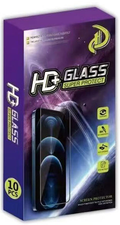 OEM skjermbeskyttelsesfilm for Apple iPhone 15 Pro Max, Herdet glass, Full lim, Sett med 10 stk, 9D, Svart