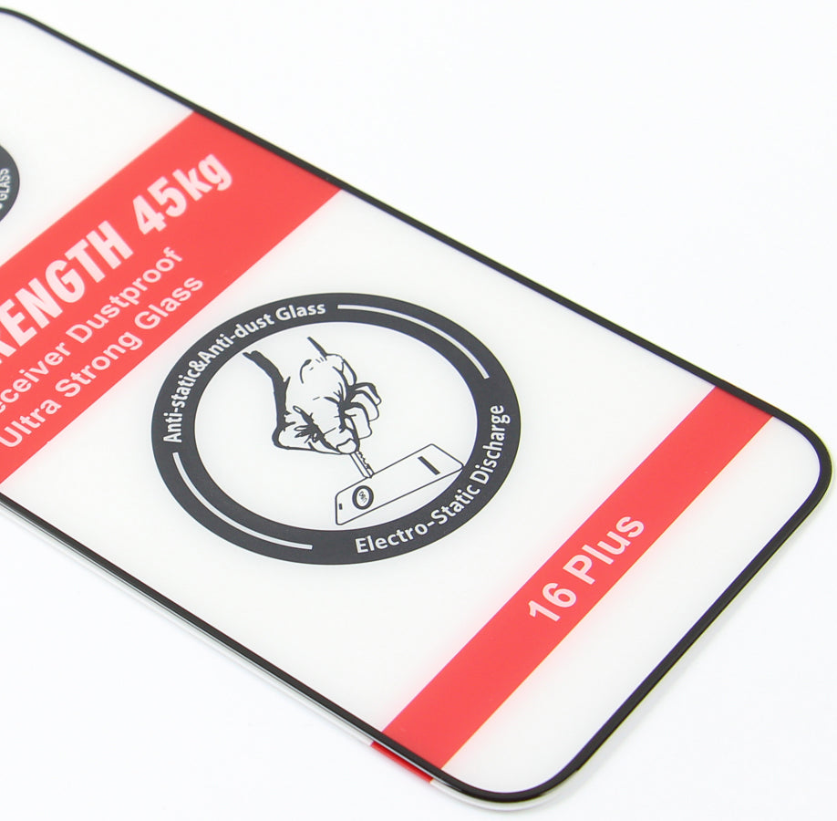 OEM Ultra Strong 45KG Skjermbeskyttelsesfilm for Samsung Galaxy A55 5G A556, Herdet Glass, Full Lim, 2.5D, Svart