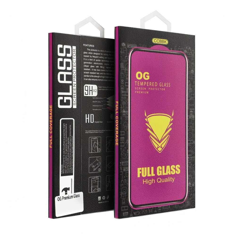 Beskyttelsesfilm OEM OG Premium for Apple iPhone 17 Pro Max, Herdet Glass, Full Lim, Svart
