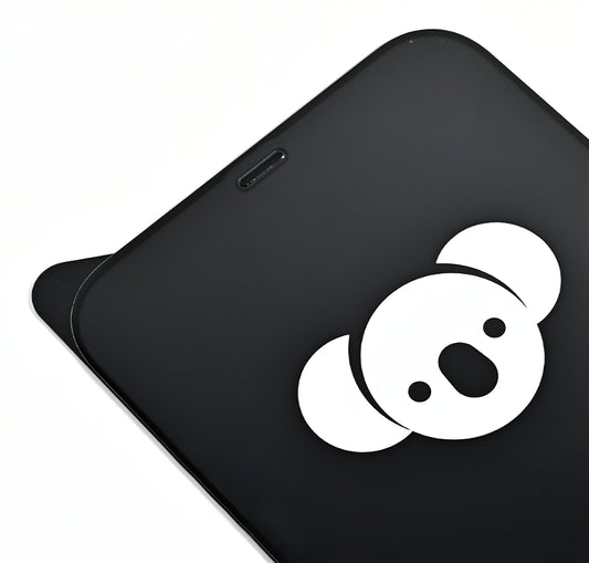 Bear HD skjermbeskytter for Apple iPhone 14 Pro Max, Herdet glass, Full lim, Svart