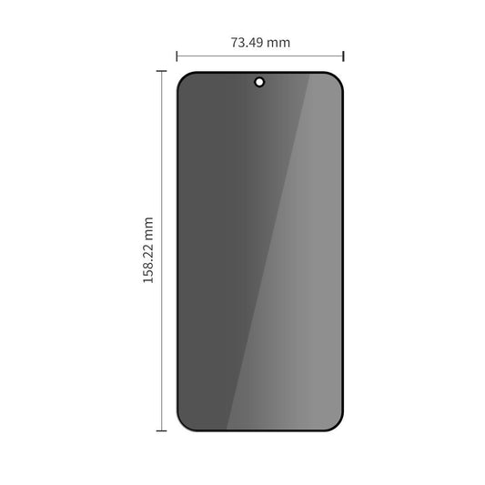 Privacy Tech-Protect Spy+ skjermbeskyttelsesfilm for Samsung Galaxy A57 5G / A37 5G / S25 FE, Herdet glass, Full lim, Sett med 2 stk
