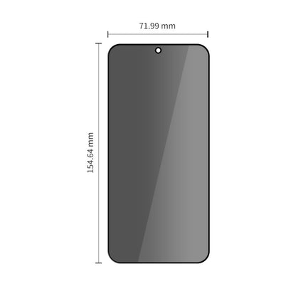 Skjermbeskytter Privacy Tech-Protect Spy+ for Samsung Galaxy S26 Plus S947, Herdet glass, Full lim, Sett med 2 stykker