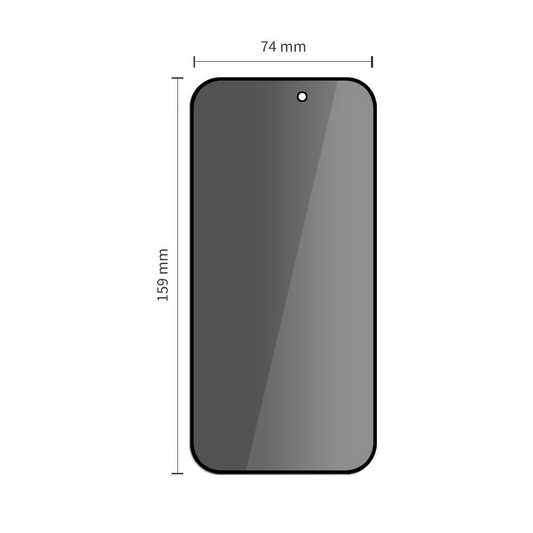 Privacy Tech-Protect Spy+ skjermbeskyttelsesfilm for Apple iPhone 17 Pro Max / 16 Pro Max, Herdet glass, Full lim, Sett med 2 stk