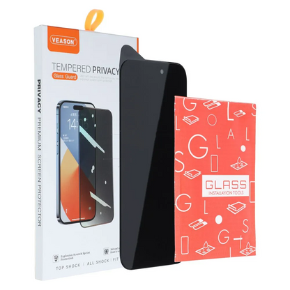 Privacy-skjermbeskyttelse Veason for Apple iPhone 12 / 12 Pro, Herdet glass, Full lim, 6D