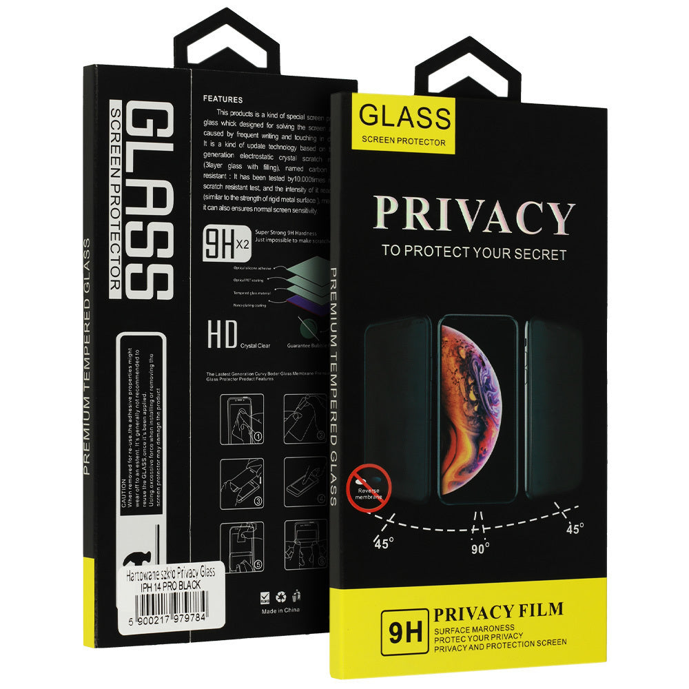 Privacy-skjermbeskytter OEM for Apple iPhone 17, Herdet glass, Full lim