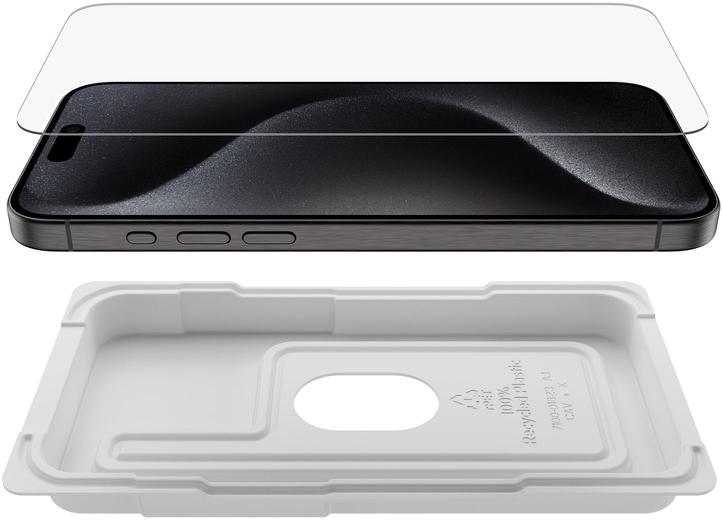 Skjermbeskyttelsesfilm Belkin ScreenForce UltraGlass 2 for Apple iPhone 15 Pro Max, Herdet glass, Full lim OVA134zz
