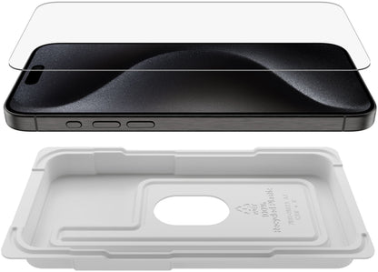Skjermbeskyttelsesfilm Belkin ScreenForce UltraGlass 2 for Apple iPhone 15 Pro Max, Herdet glass, Full lim OVA134zz