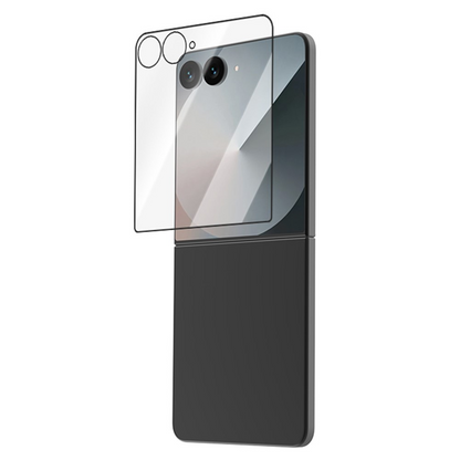 Lereach skjermbeskyttelse for Samsung Galaxy Z Flip8 F776 / Galaxy Z Flip7 F766, Herdet glass, Full lim, Sett med 2 stk, Svart