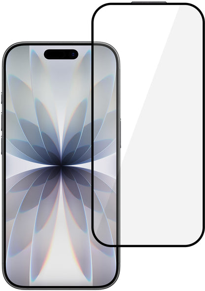 Tel Protect 10X HD DLC Diamond Coating skjermbeskytter for Apple iPhone 17 / 16 Pro, herdet glass, heldekkende lim, svart