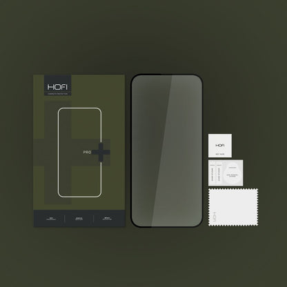 HOFI PRO+ skjermbeskyttelsesfilm for Apple iPhone 15, Herdet glass, Full lim, 2.5D, Svart