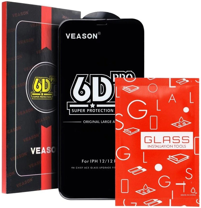 Veason PRO skjermbeskyttelse for Motorola Moto E32s / E22s / E32 / G22, Herdet glass, Full lim, 6D, Svart