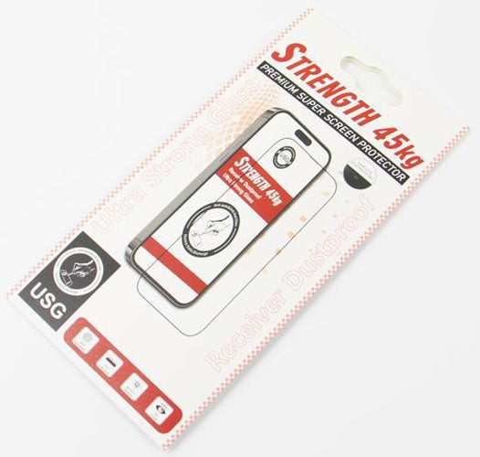 OEM Ultra Strong 45KG Skjermbeskyttelsesfilm for Samsung Galaxy A55 5G A556, Herdet Glass, Full Lim, 2.5D, Svart