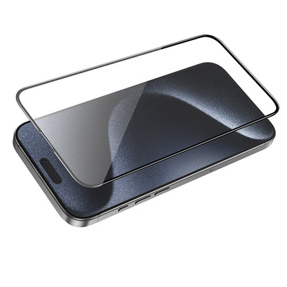 Skjermbeskytter HOCO G16 for Apple iPhone 16 Pro Max, Herdet Glass, Full Lim, 5D, Svart