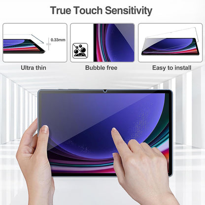 Lito Classic skjermbeskyttelsesfilm for Samsung Galaxy Tab S9 FE / Tab S9, Herdet glass, Full lim, 2.5D