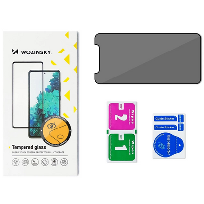 Privacy-skjermbeskytter WZK AntiSpy for Apple iPhone 15 Pro, Herdet glass, Full lim
