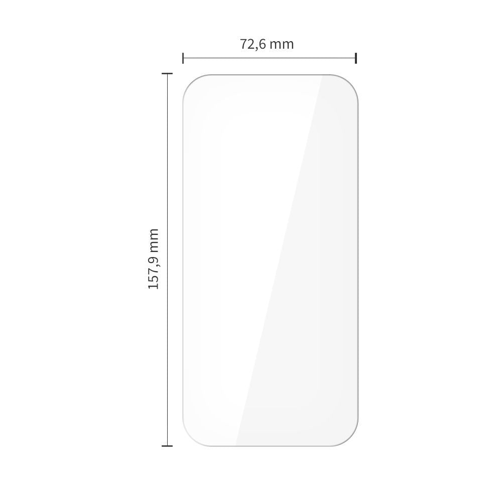 Skjermbeskyttelsesfolie Tech-Protect for Apple iPhone 17 Pro Max / 16 Pro Max, Herdet glass, Full lim, Sett med 10 stykker