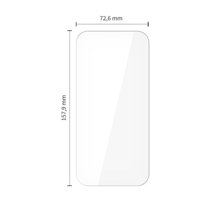 Skjermbeskyttelsesfolie Tech-Protect for Apple iPhone 17 Pro Max / 16 Pro Max, Herdet glass, Full lim, Sett med 10 stykker