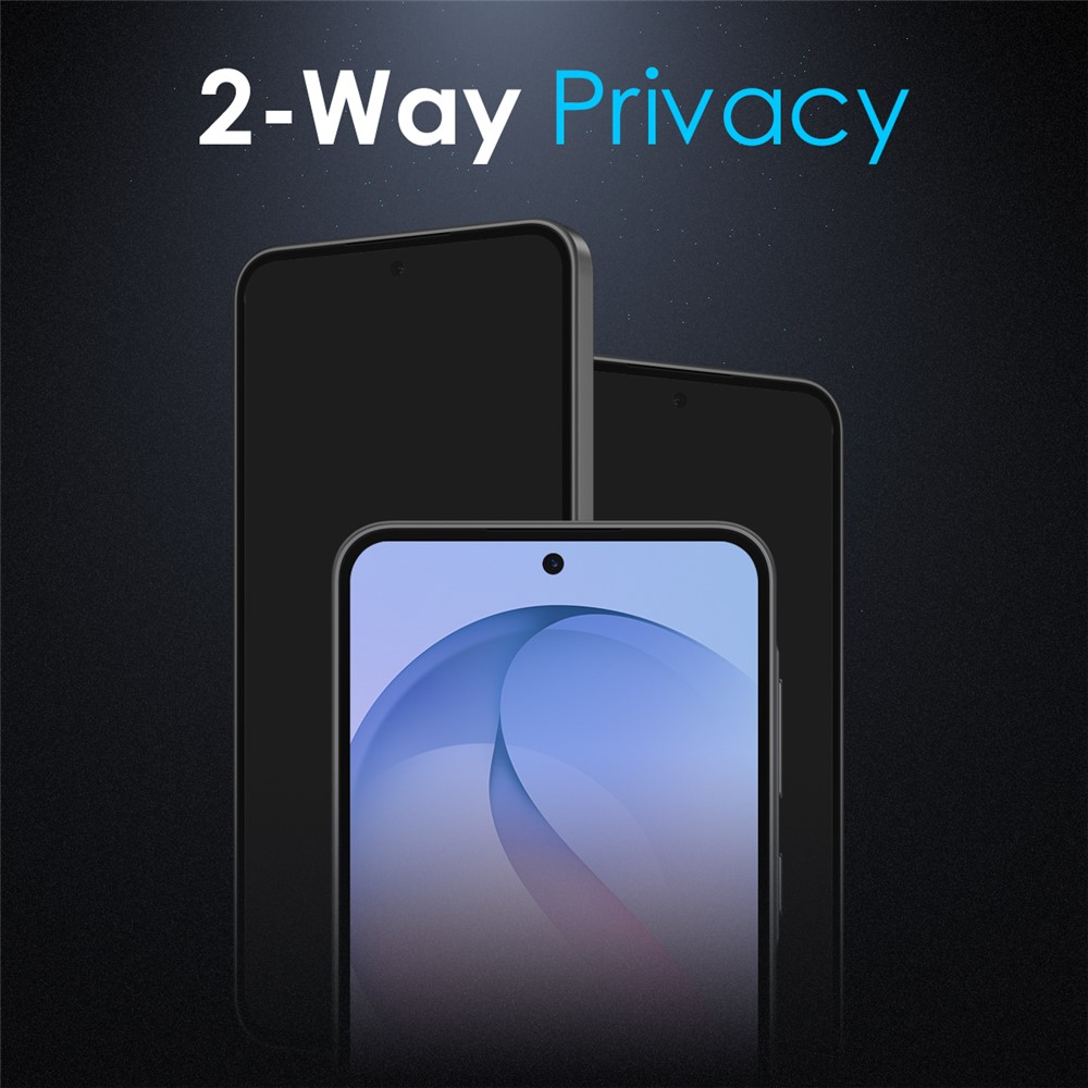 Privacy-skjermbeskytter Northjo for Samsung Galaxy S26 FE, Herdet glass, Full lim, Sett med 2 stk