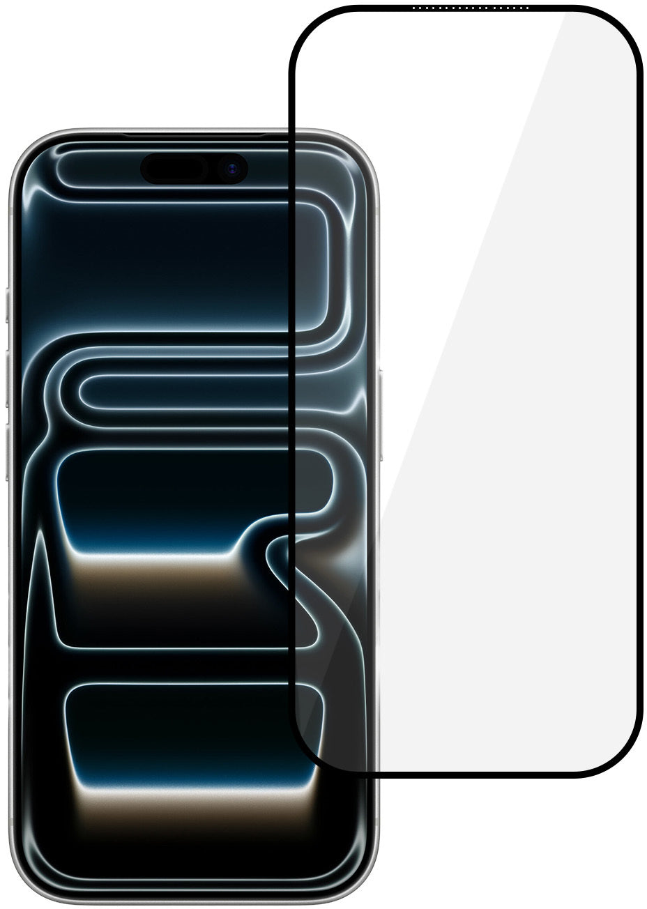 Tel Protect 10X HD DLC Diamond Coating skjermbeskytter for Apple iPhone 18 Pro / 17 Pro, herdet glass, heldekkende lim, svart