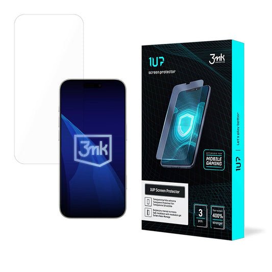 Skjermbeskytter 3MK 1UP for Apple iPhone 17 Pro Max, Herdet Glass, Full Lim, Sett med 3 stykker