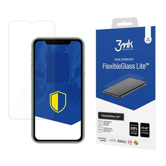 Skjermbeskyttelsesfilm 3MK FlexibleGlass Lite for Apple iPhone 11, Fleksibelt glass, Full lim