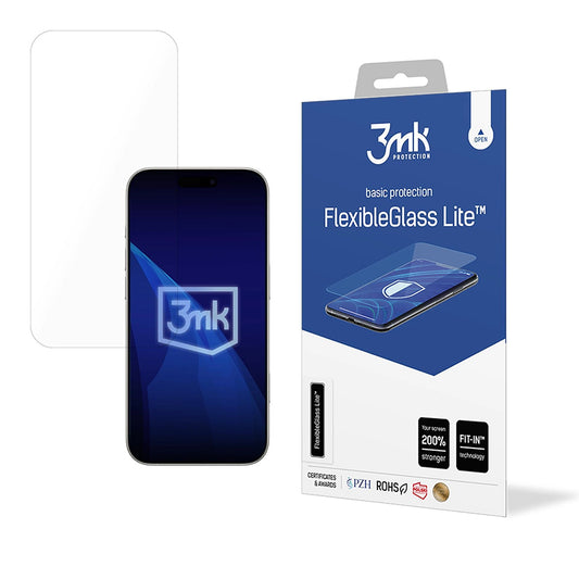 Skjermbeskytter 3MK FlexibleGlass Lite for Apple iPhone 17, Fleksibelt Glass, Full Lim