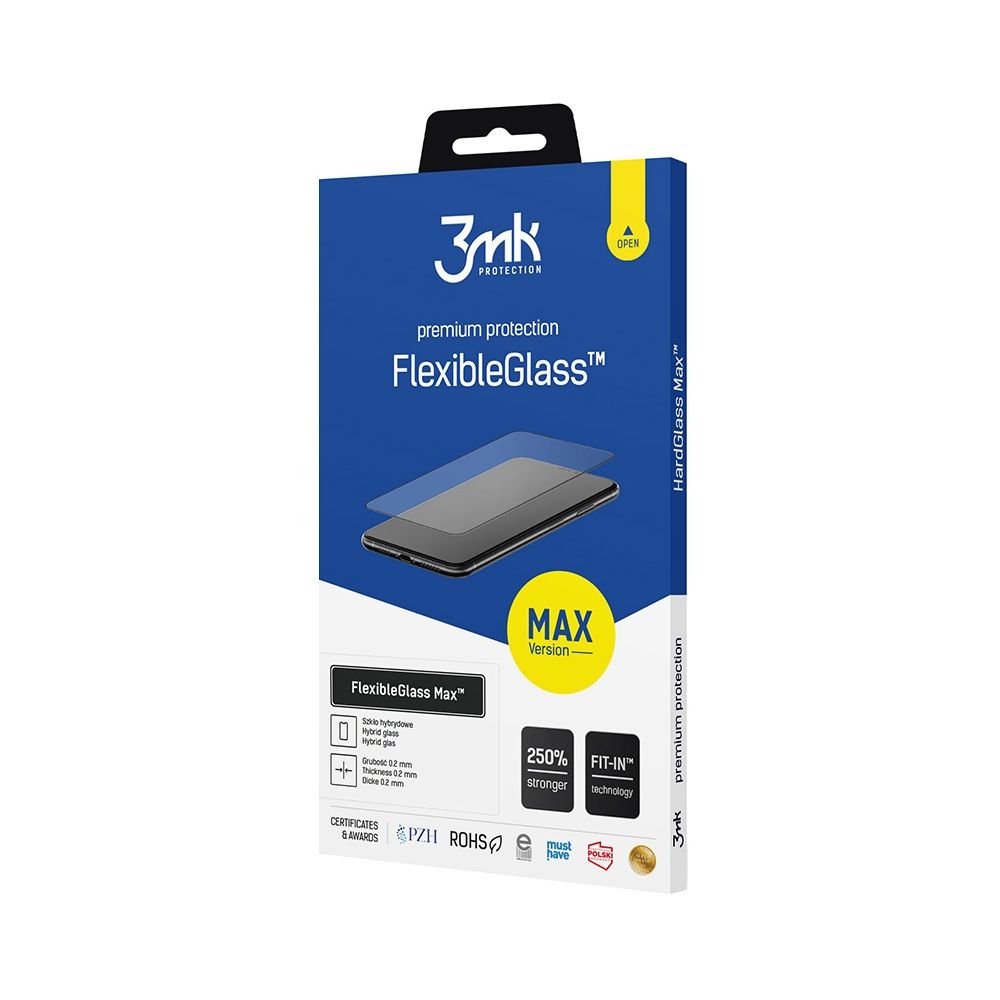Skjermbeskyttelsesfilm 3MK FlexibleGlass Max for Samsung Galaxy A35 5G A356, Fleksibelt glass, Full lim, Svart