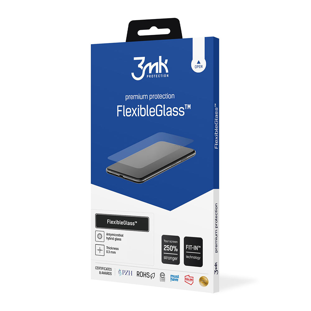 3MK FlexibleGlass skjermbeskyttelse for Apple iPhone 16 Pro, fleksibelt glass, full lim