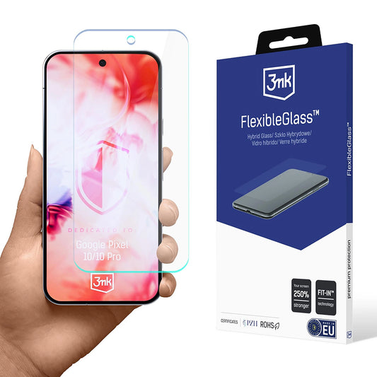 3MK FlexibleGlass skjermbeskyttelse for Google Pixel 10 Pro / 10, fleksibelt glass, full lim
