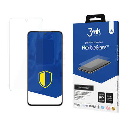 3MK FlexibleGlass skjermbeskyttelse for Samsung Galaxy S21 FE 5G G990, fleksibelt glass, full lim