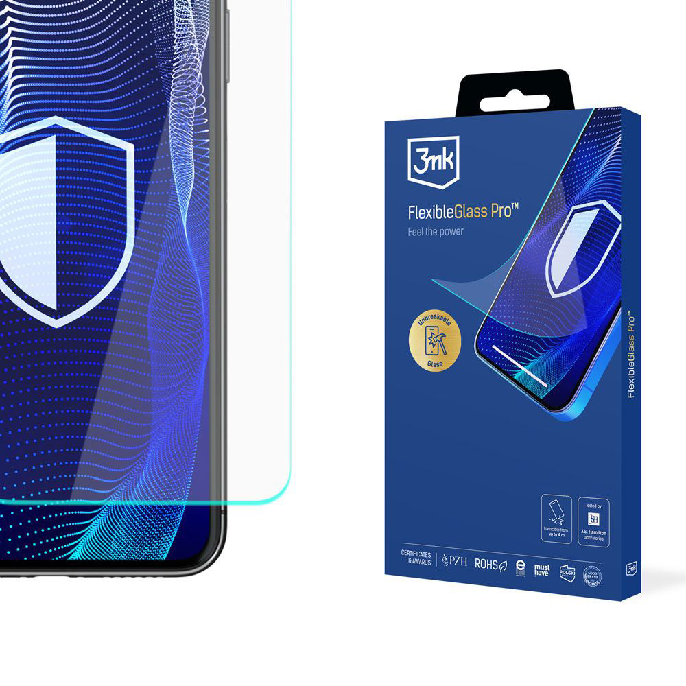 Skjermbeskyttelsesfilm 3MK FlexibleGlass Pro for Samsung Galaxy S24 S921, Fleksibelt glass, Full lim, Svart