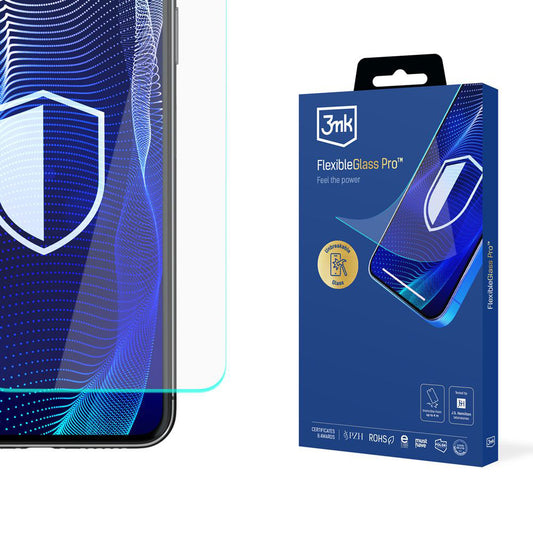 Skjermbeskyttelsesfilm 3MK FlexibleGlass Pro for Samsung Galaxy S24 S921, Fleksibelt glass, Full lim, Svart
