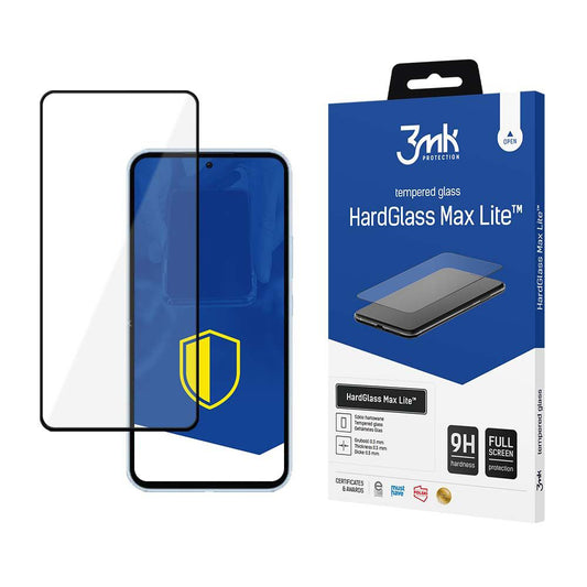 Skjermbeskyttelsesfilm 3MK HardGlass Max Lite for Samsung Galaxy A55 5G A556 / A35 5G A356, Herdet glass, Full lim, Svart
