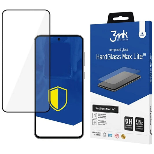 Skjermbeskyttelsesfilm 3MK HardGlass Max Lite for Samsung Galaxy A56 A566 / A36 A366, Herdet glass, Full lim, Svart