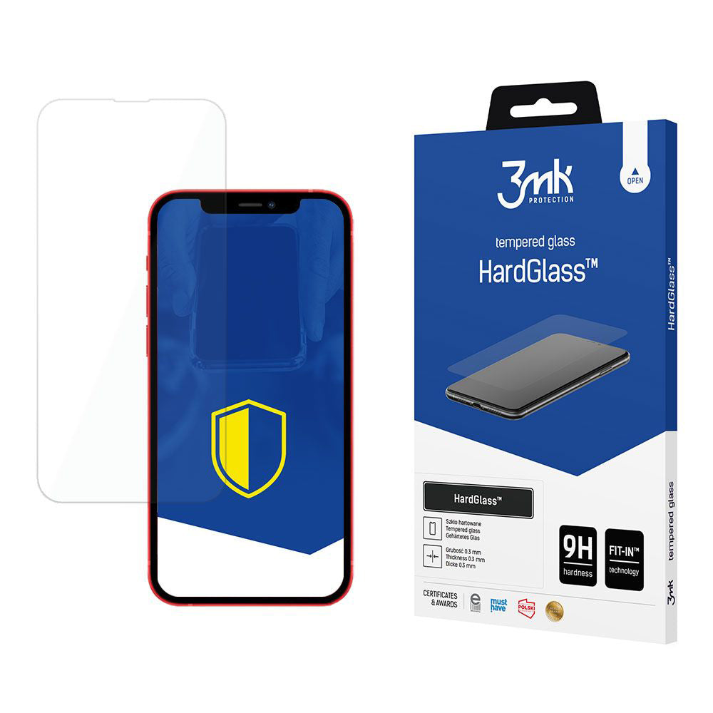 3MK HardGlass Skjermbeskyttelse for Apple iPhone 13, Herdet Glass, Full Lim