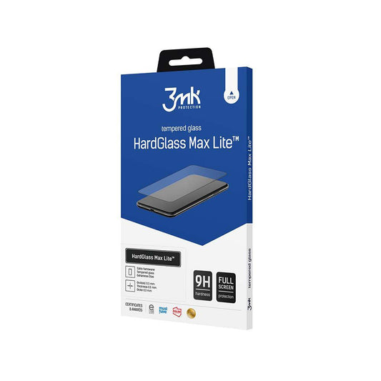 3MK HardGlass skjermbeskyttelse for Apple iPhone 16 Pro Max, Herdet glass, Full lim, Svart