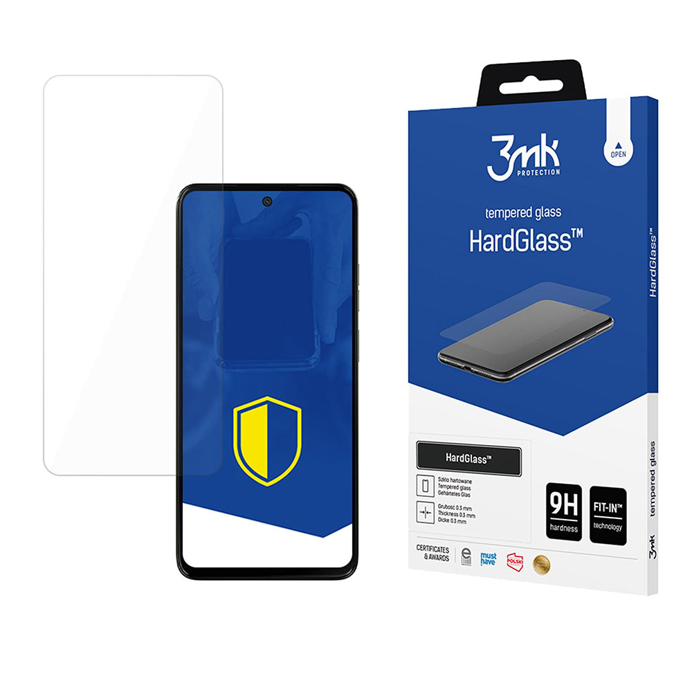 3MK HardGlass skjermbeskyttelse for Motorola Moto G15 / G15 Power / E15 / G05, Herdet glass, Full lim