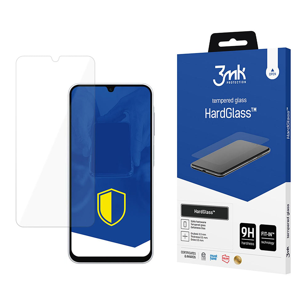 3MK HardGlass skjermbeskyttelsesfilm for Samsung Galaxy A26 A266, Herdet glass, Full lim