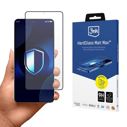 Skjermbeskytter 3MK HardGlass for Samsung Galaxy S26 Ultra S948, Herdet Glass, Full Lim, Svart
