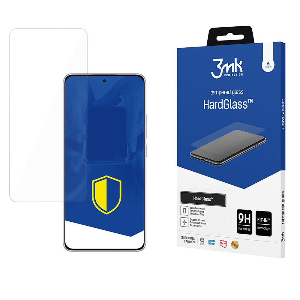 3MK HardGlass skjermbeskyttelse for Xiaomi Redmi Note 14 5G / Note 14 4G (Regional), Herdet glass, Full lim