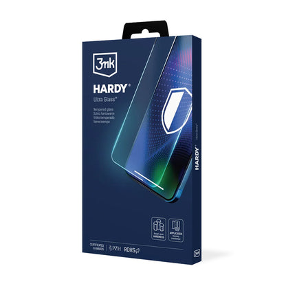 Skjermbeskytter 3MK Hardy Ultra for Apple iPhone 17 Air, Herdet Glass, Full Lim, Svart