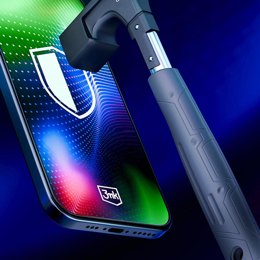 Skjermbeskytter 3MK Hardy Ultra for Apple iPhone 17 Pro Max, Herdet Glass, Full Glue, Svart
