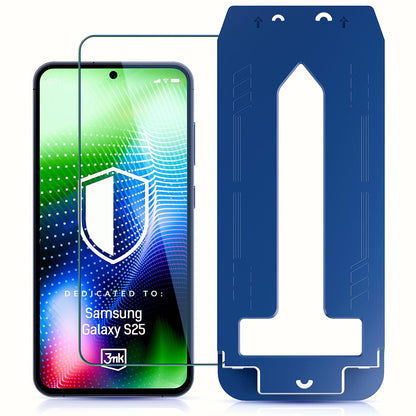 Skjermbeskyttelsesfilm 3MK Hardy Ultra for Samsung Galaxy S25 S931, Herdet glass, Full lim, Svart