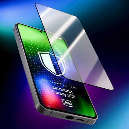 Skjermbeskyttelsesfilm 3MK Hardy Ultra for Samsung Galaxy S25 S931, Herdet glass, Full lim, Svart