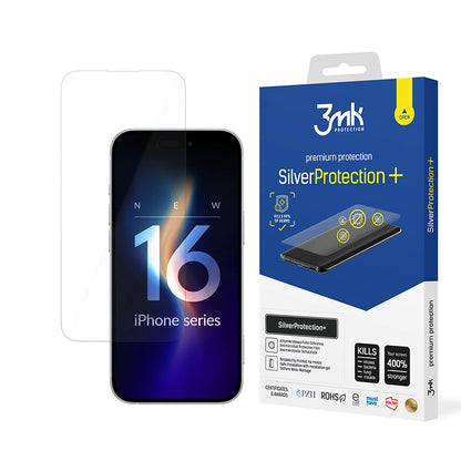 Skjermbeskyttelse 3MK Silver Protect+ for Apple iPhone 16, plast