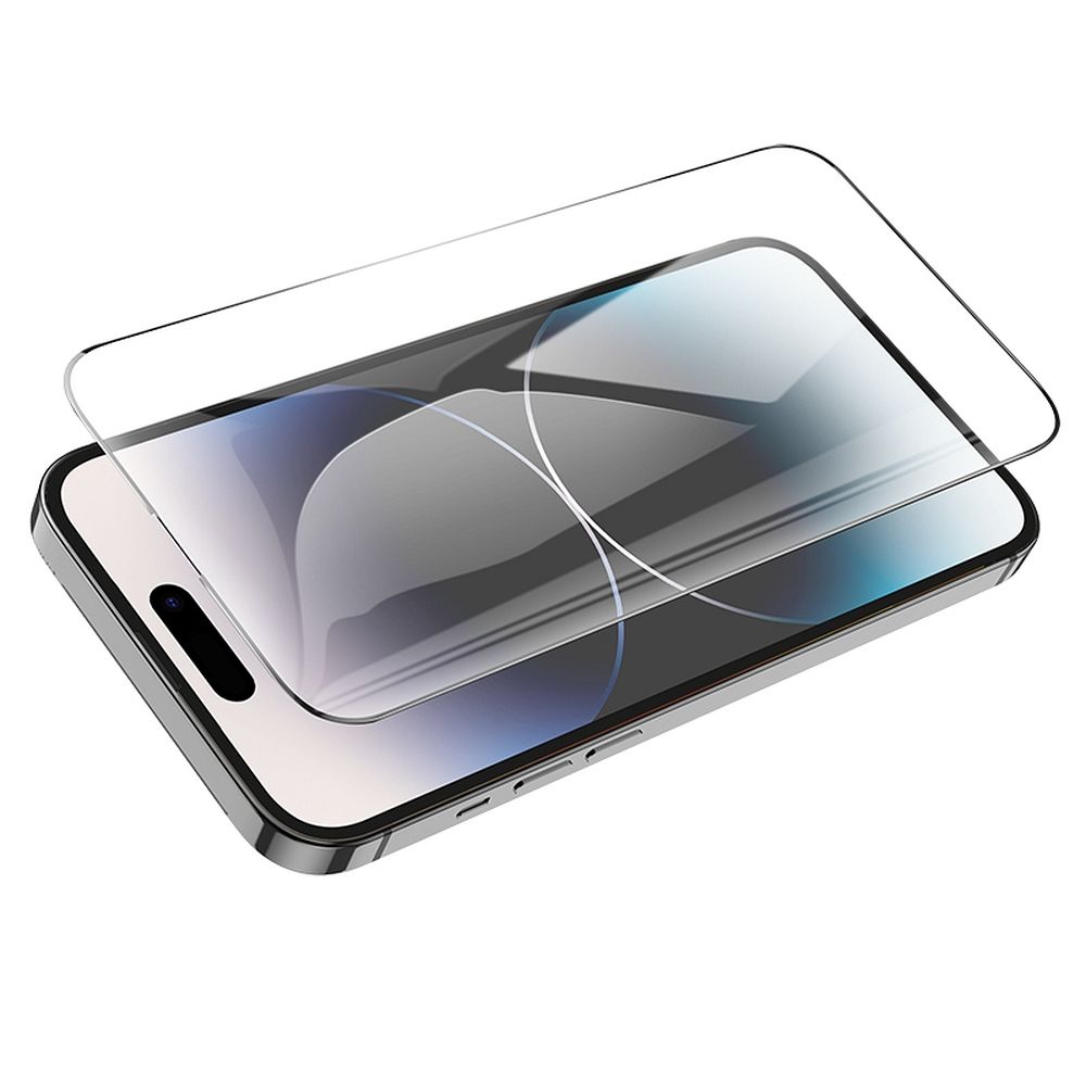 Skjermbeskytter HOCO for Apple iPhone 14 Pro Max, Herdet Glass, Full Lim, Sett med 25 stykker, Svart