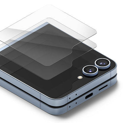Beskyttelsesfilm for ytre skjerm Ringke Cover Display for Samsung Galaxy Z Flip6 F741, Herdet glass, AB Ultra Glue, Sett med 2 stykker