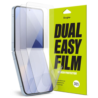 Beskyttelsesfolie for Ringke Dual Easy innvendig skjerm for Samsung Galaxy Z Flip6 F741, Plast, Sett med 2 stykker